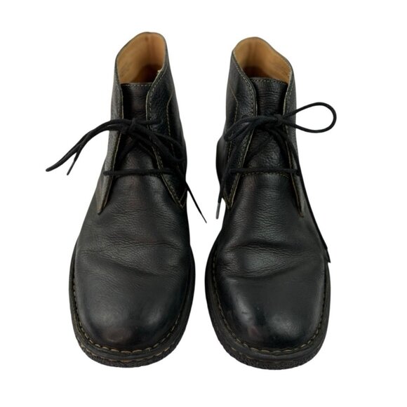 *BORN Harrison Boots Mens Size 10M Black Leather Comfort Ankle Chukka Llace Up main image 13
